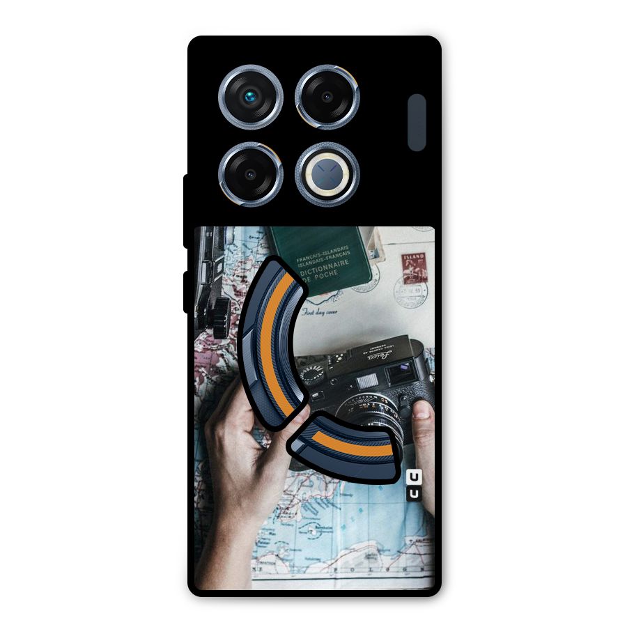 Camera and Postcards Metal Back Case for Infinix GT 20 Pro