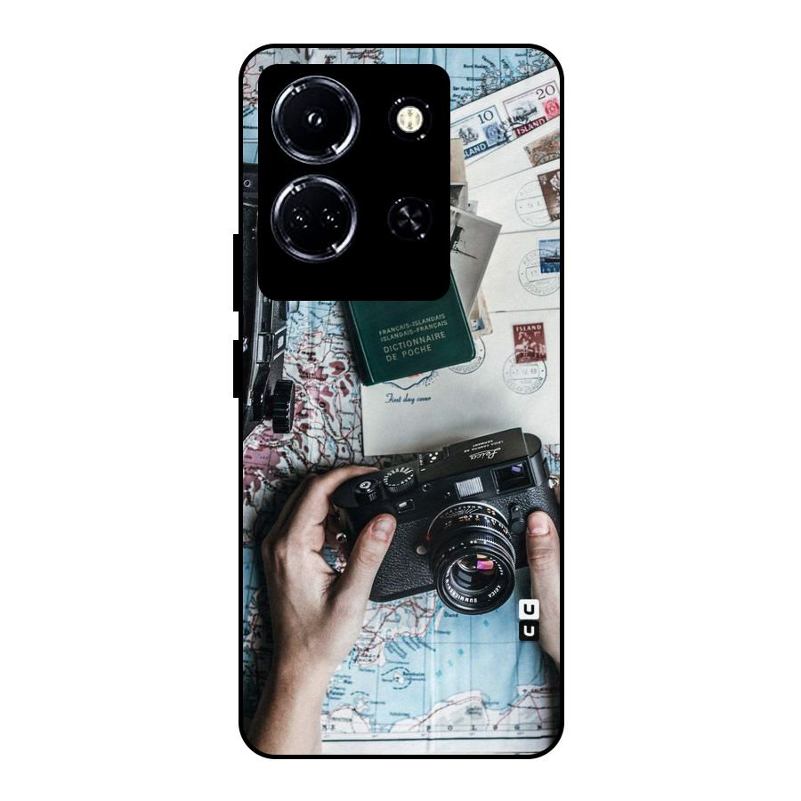 Camera and Postcards Metal Back Case for Infinix Note 30 5G
