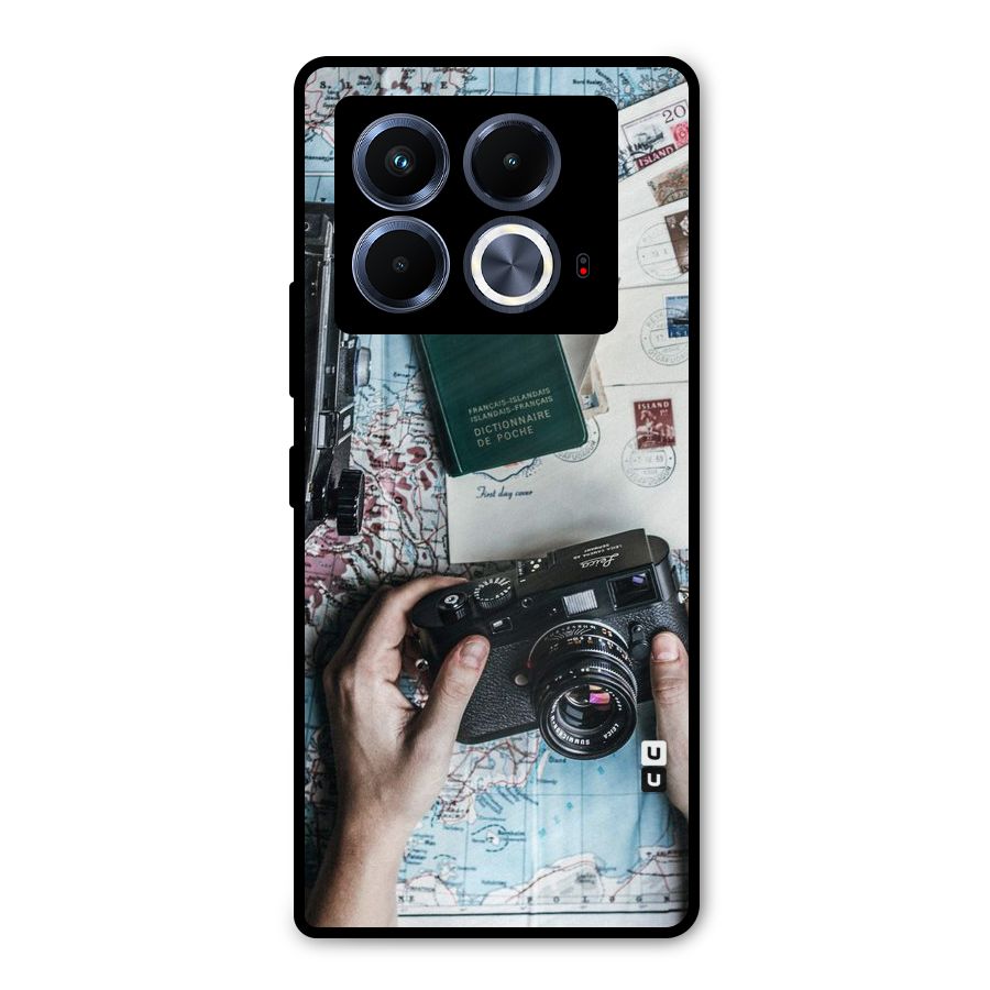 Camera and Postcards Metal Back Case for Infinix Note 40 5G