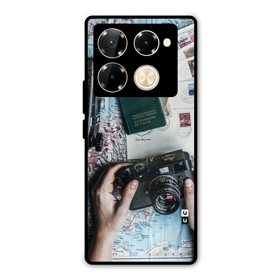 Camera and Postcards Metal Back Case for Infinix Note 40 Pro Plus
