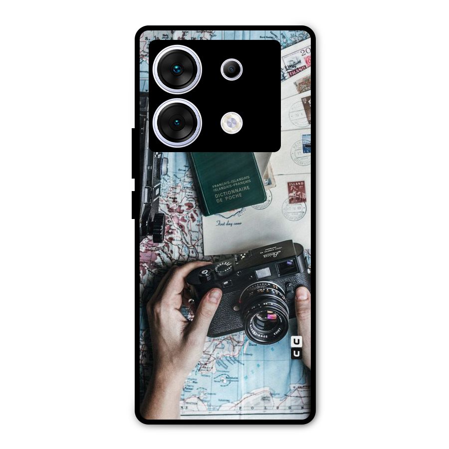 Camera and Postcards Metal Back Case for Infinix Zero 30 5G
