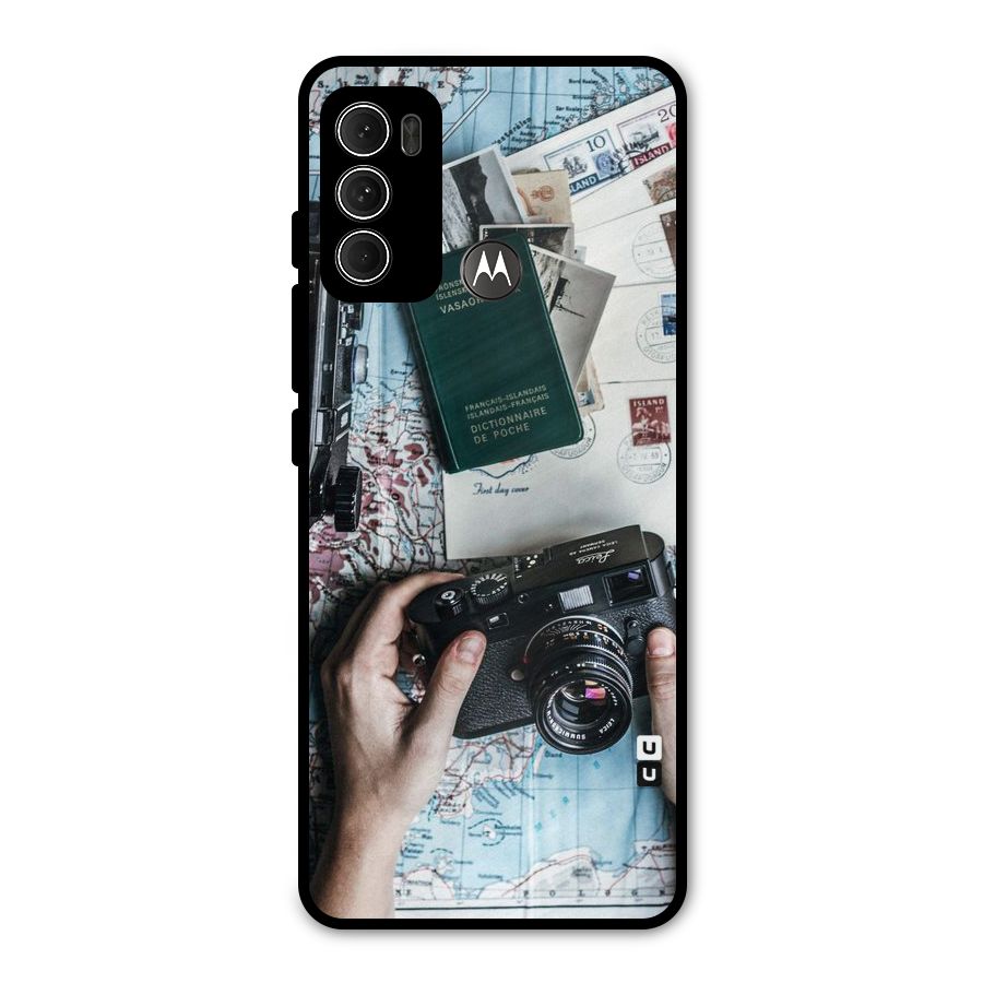 Camera and Postcards Metal Back Case for Moto G60
