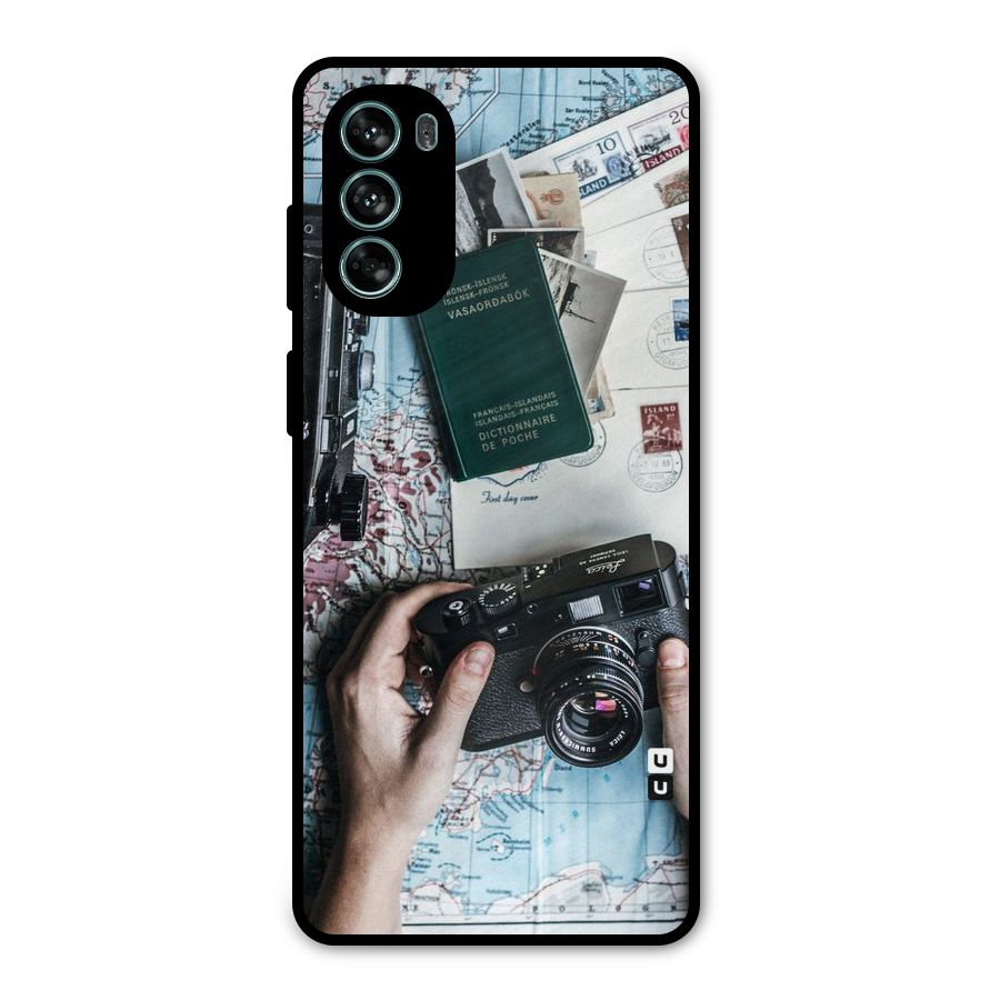 Camera and Postcards Metal Back Case for Moto G62