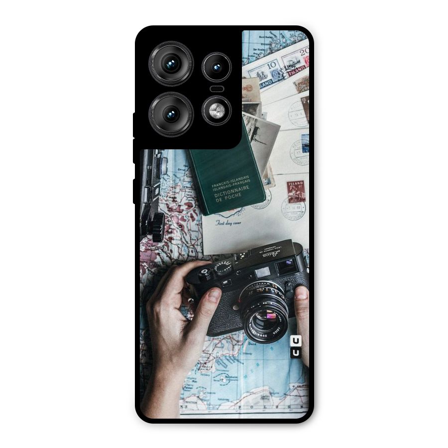 Camera and Postcards Metal Back Case for Motorola Edge 50 Pro