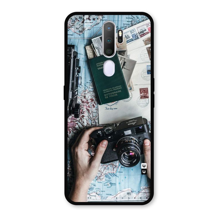 Camera and Postcards Metal Back Case for Oppo A5 (2020)