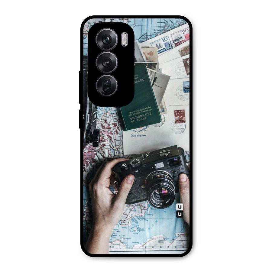 Camera and Postcards Metal Back Case for Oppo Reno12 Pro