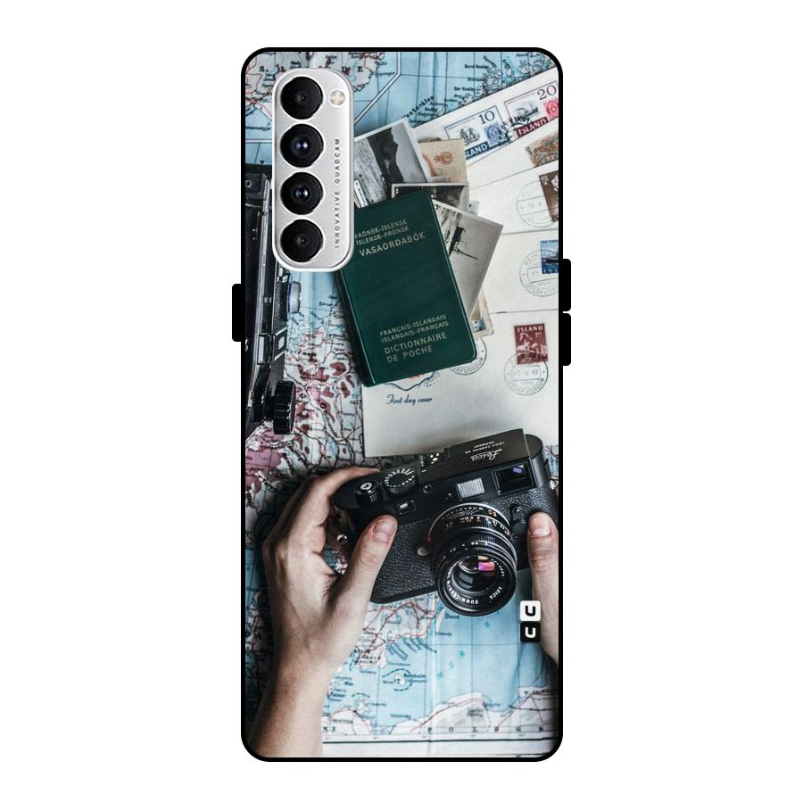 Camera and Postcards Metal Back Case for Oppo Reno4 Pro