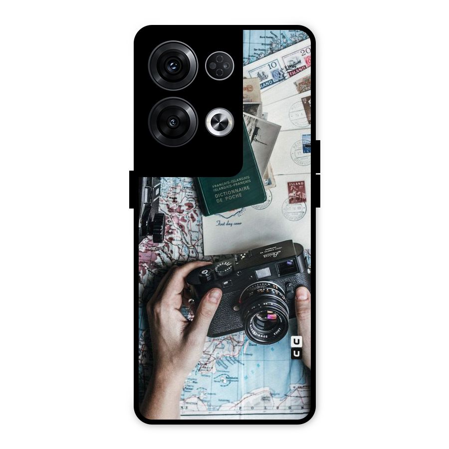 Camera and Postcards Metal Back Case for Oppo Reno8 Pro 5G