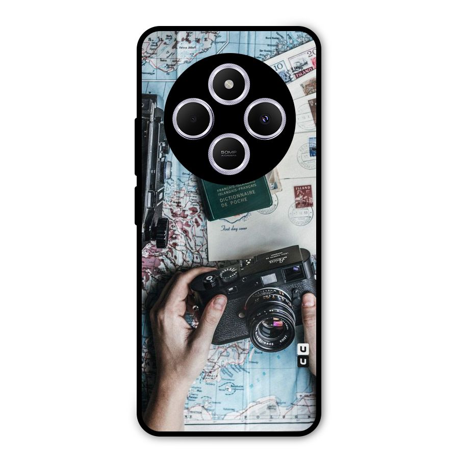 Camera and Postcards Metal Back Case for Poco C75 5G