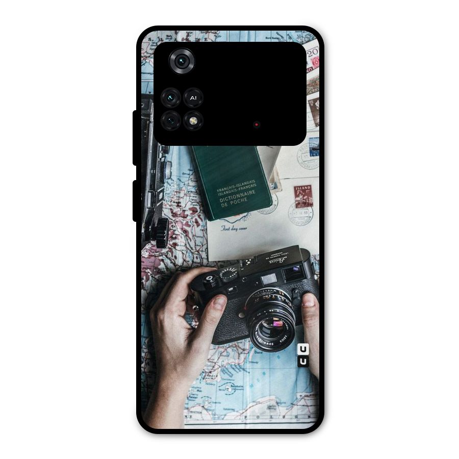 Camera and Postcards Metal Back Case for Poco M4 Pro 4G