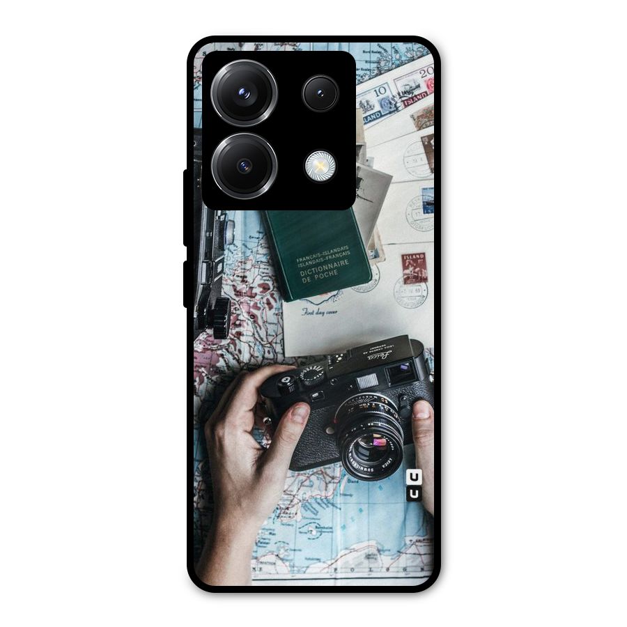 Camera and Postcards Metal Back Case for Poco X6