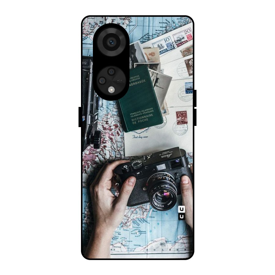 Camera and Postcards Metal Back Case for Reno8 T 5G