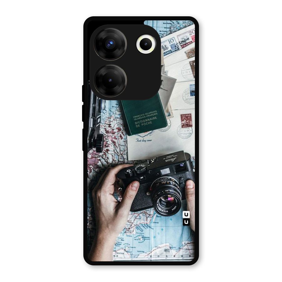 Camera and Postcards Metal Back Case for Tecno Camon 20