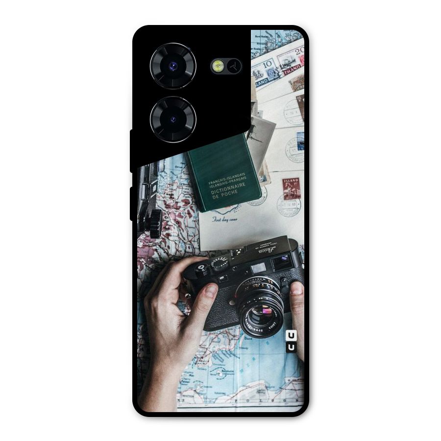 Camera and Postcards Metal Back Case for Tecno Pova 5 Pro 5G
