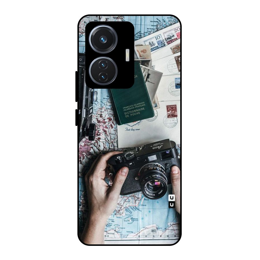 Camera and Postcards Metal Back Case for Vivo T1 44W