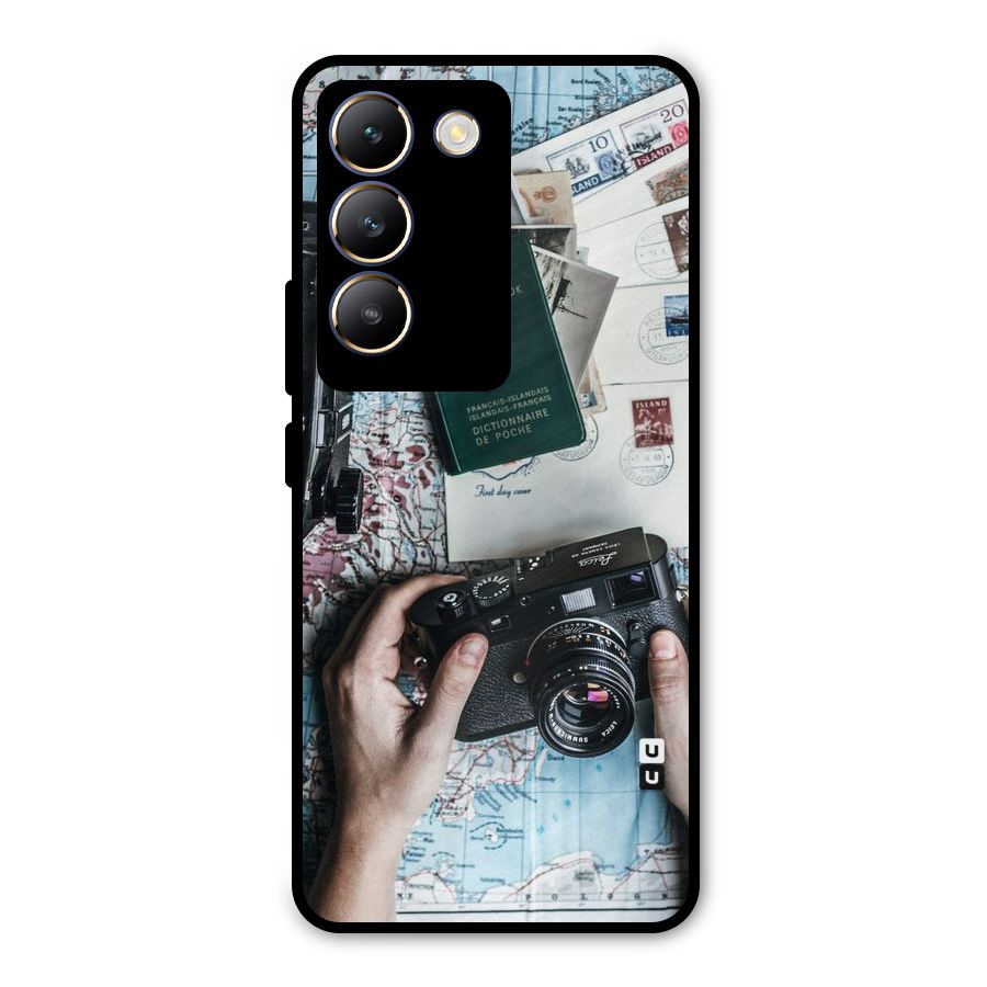 Camera and Postcards Metal Back Case for Vivo T3 5G