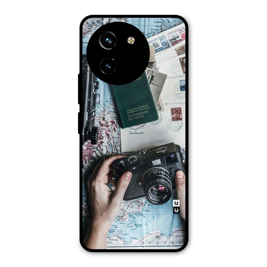 Camera and Postcards Metal Back Case for Vivo T3x