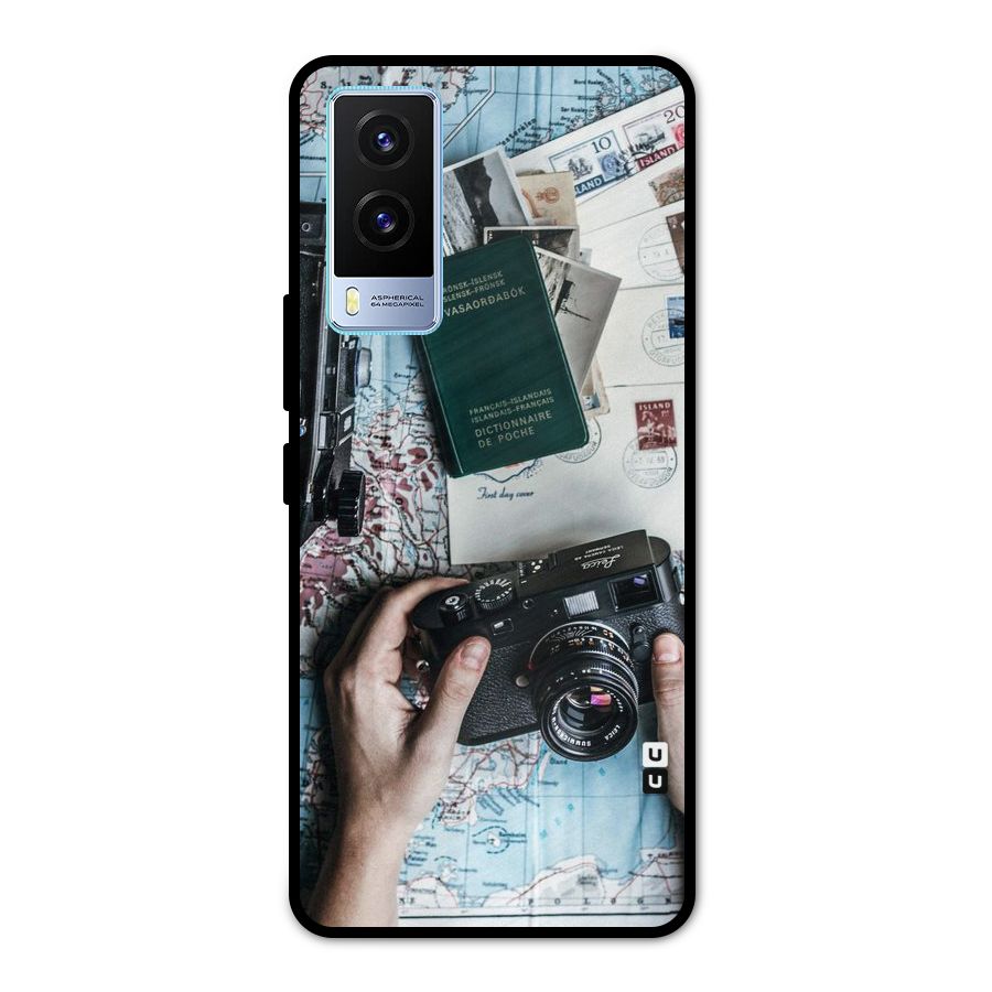 Camera and Postcards Metal Back Case for Vivo V21e 5G