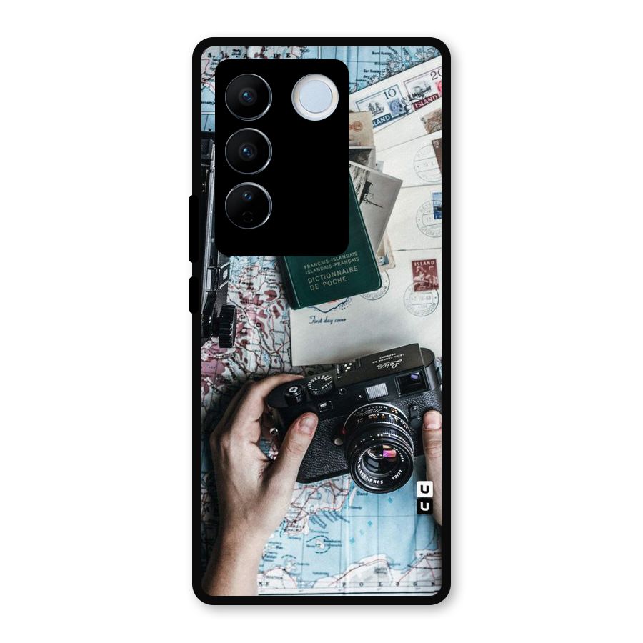 Camera and Postcards Metal Back Case for Vivo V27