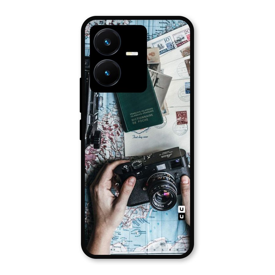 Camera and Postcards Metal Back Case for Vivo Y22