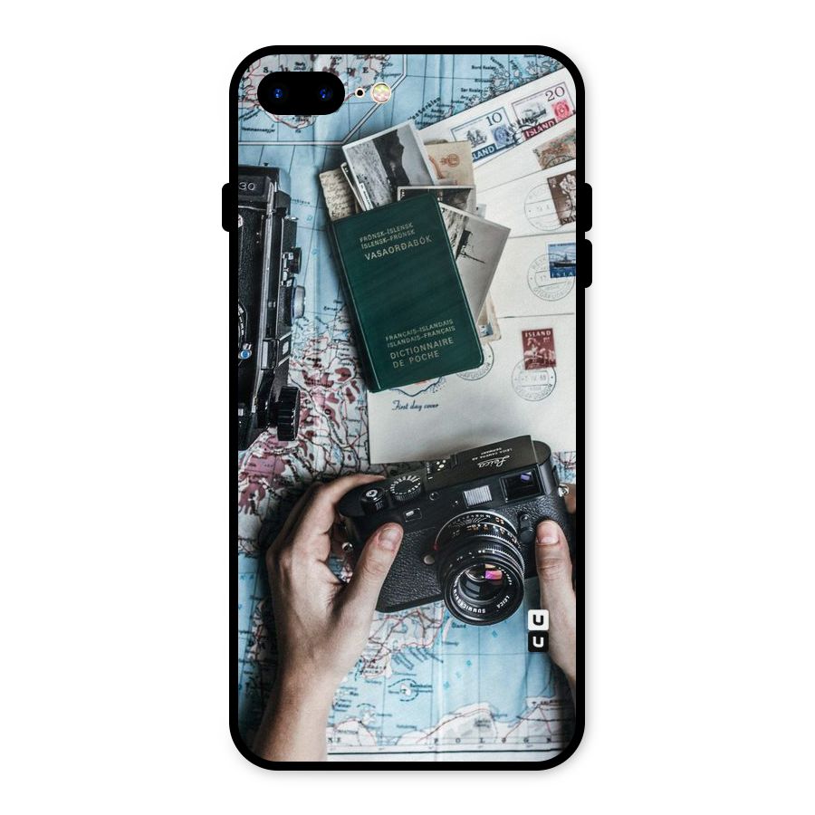 Camera and Postcards Metal Back Case for iPhone 8 Plus