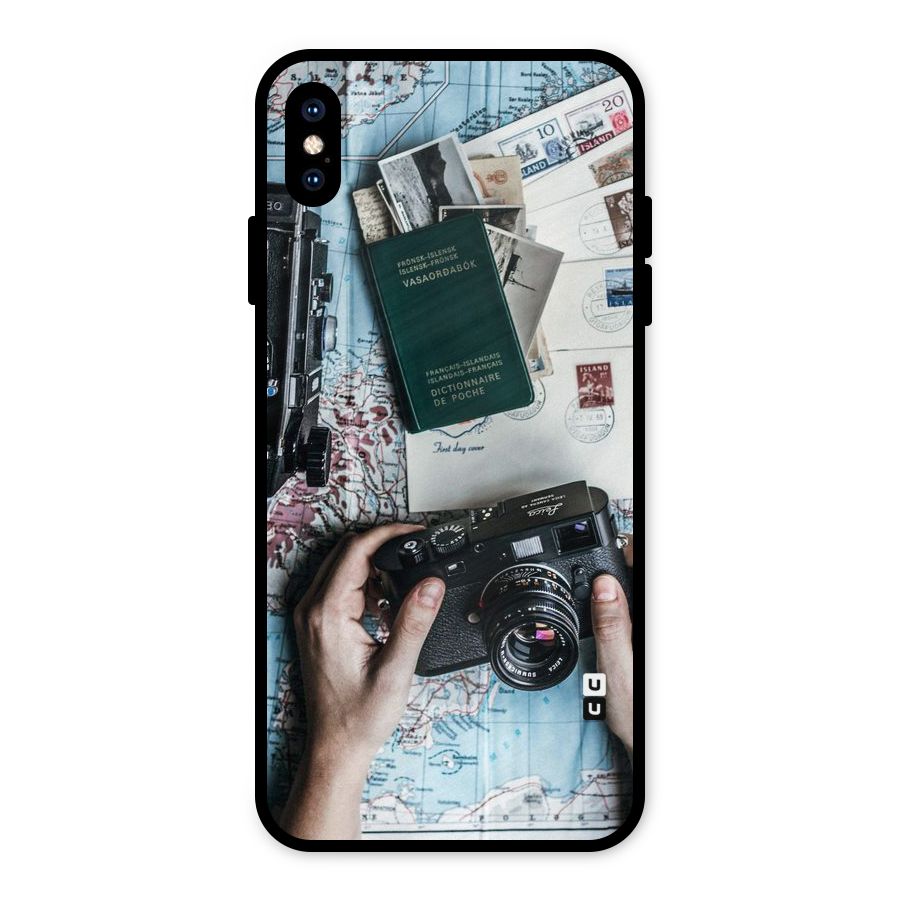 Camera and Postcards Metal Back Case for iPhone XS Max