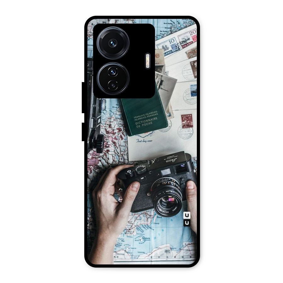 Camera and Postcards Metal Back Case for iQOO Z6