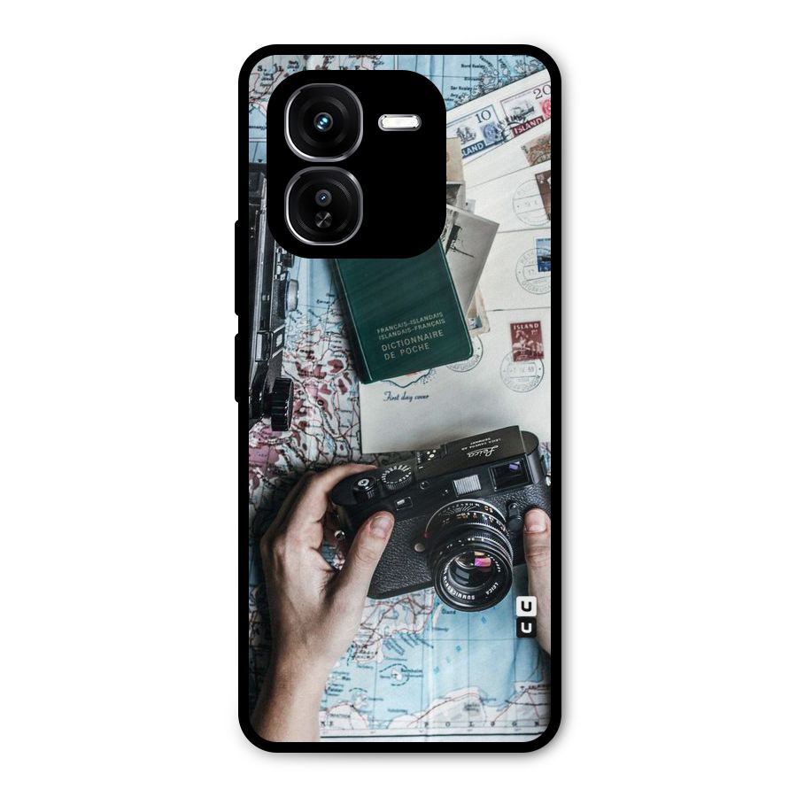 Camera and Postcards Metal Back Case for iQOO Z9x