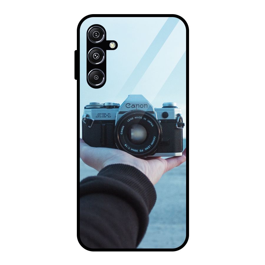 Camera in Hand Glass Back Case for Galaxy M34 5G