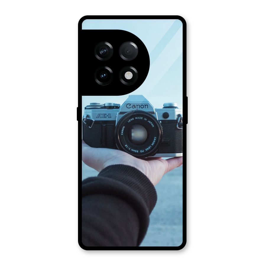 Camera in Hand Glass Back Case for OnePlus 11R