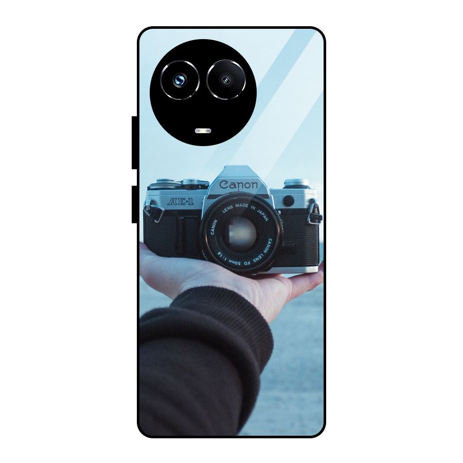 Camera in Hand Glass Back Case for Realme 11X