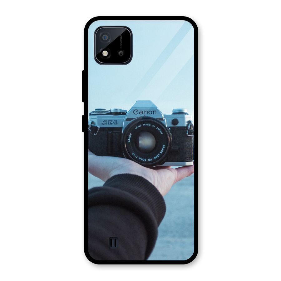 Camera in Hand Glass Back Case for Realme C11 2021