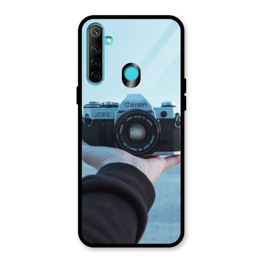 Camera in Hand Glass Back Case for Realme Narzo 10