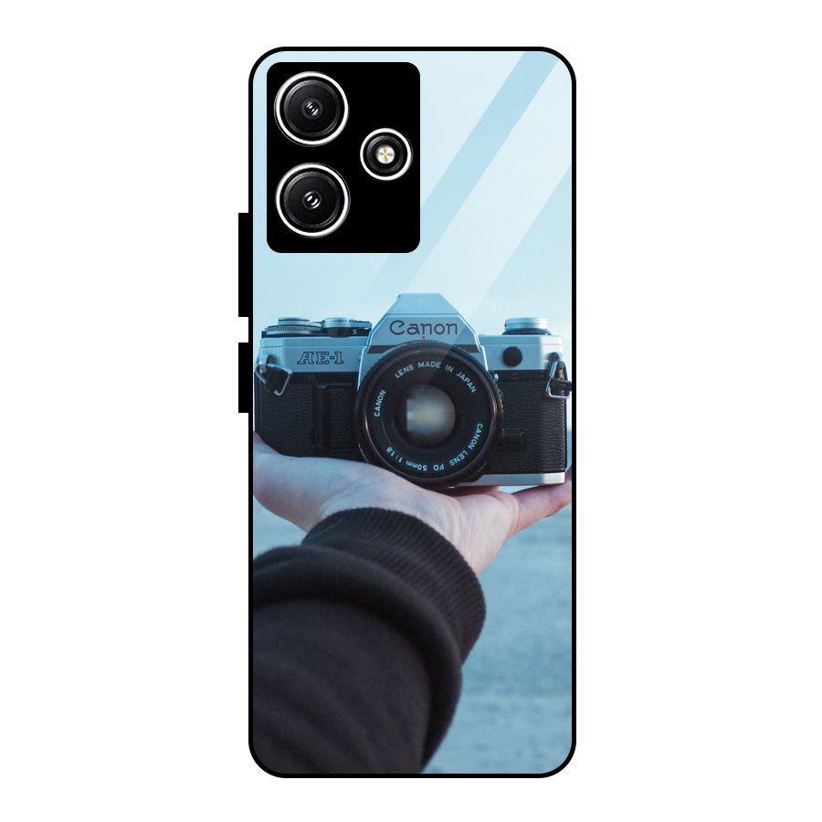Camera in Hand Glass Back Case for Redmi 12 5G