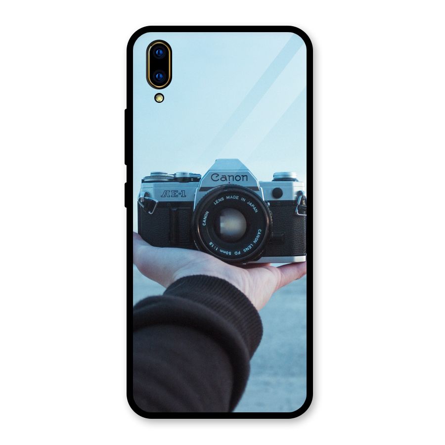 Camera in Hand Glass Back Case for Vivo V11 Pro
