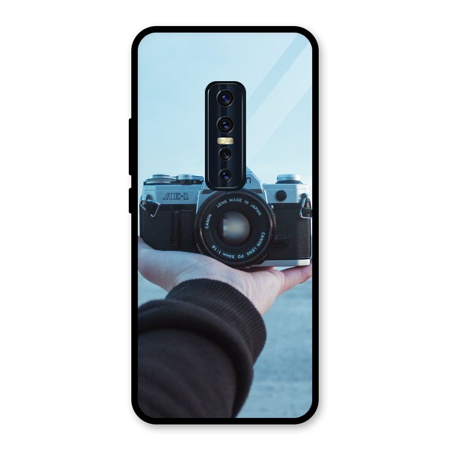 Camera in Hand Glass Back Case for Vivo V17 Pro