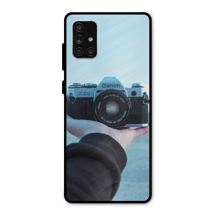 Camera in Hand Metal Back Case for Galaxy A71