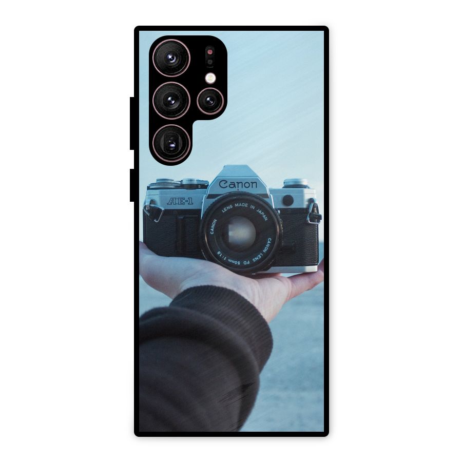 Camera in Hand Metal Back Case for Galaxy S22 Ultra 5G