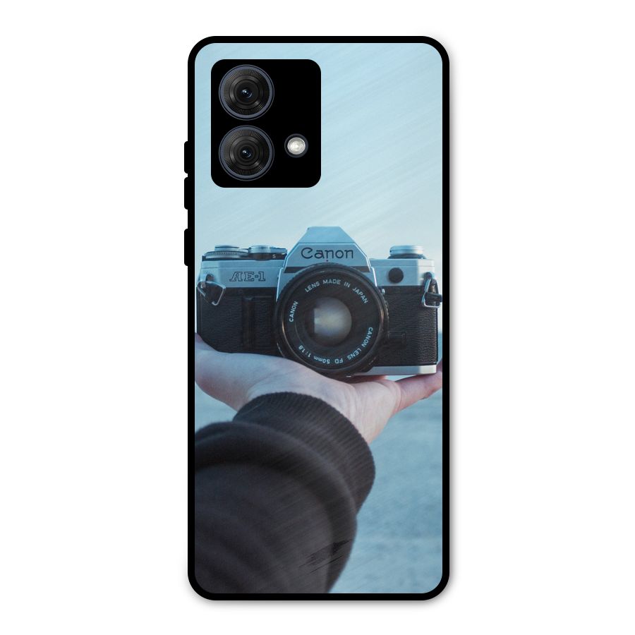 Camera in Hand Metal Back Case for Moto G84