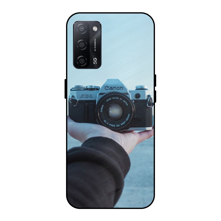Camera in Hand Metal Back Case for Oppo A53s 5G