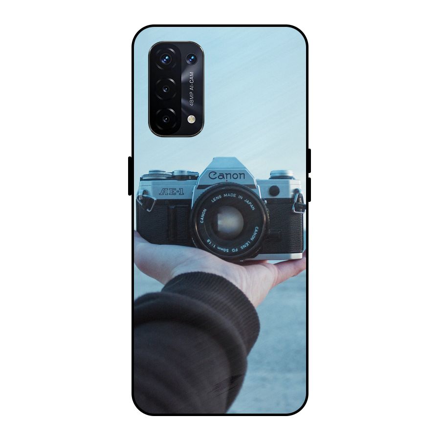 Camera in Hand Metal Back Case for Oppo A74 5G