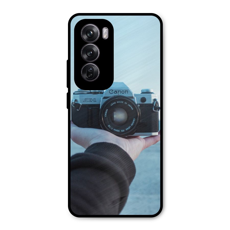 Camera in Hand Metal Back Case for Oppo Reno12 Pro