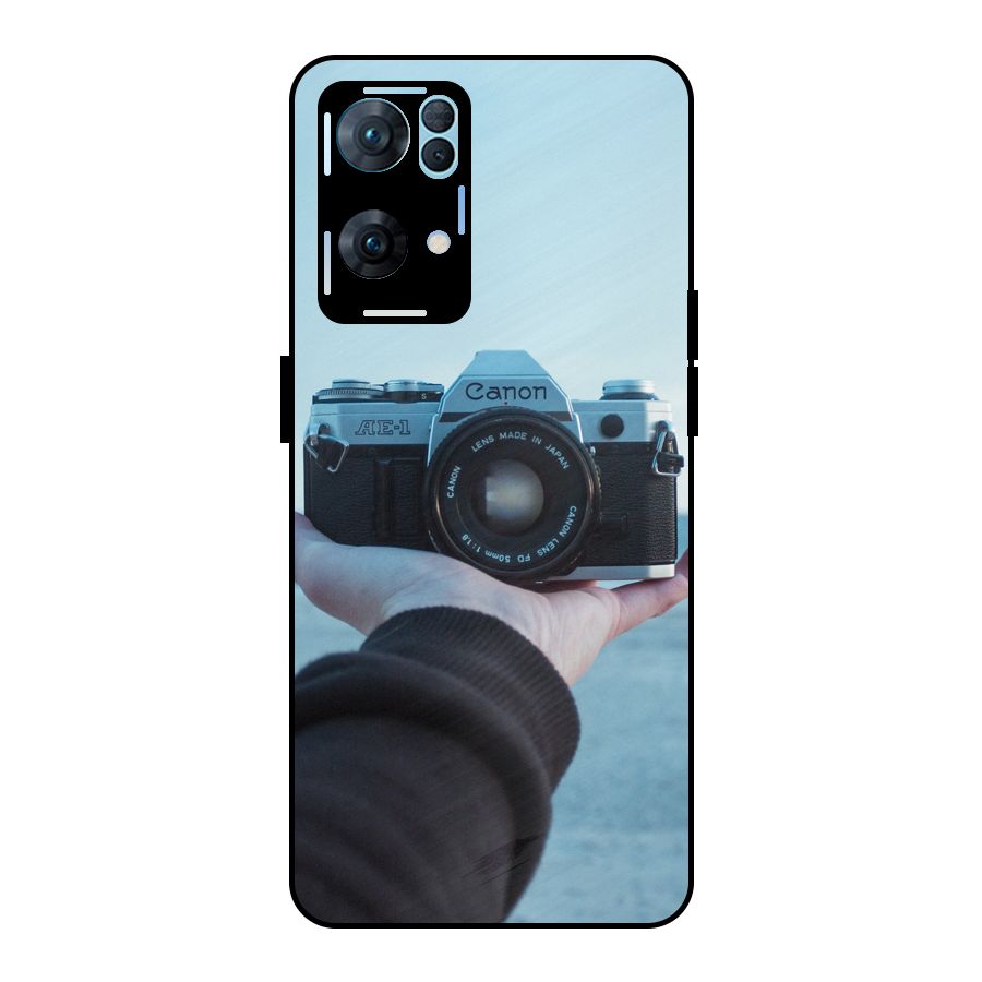 Camera in Hand Metal Back Case for Oppo Reno7 Pro 5G