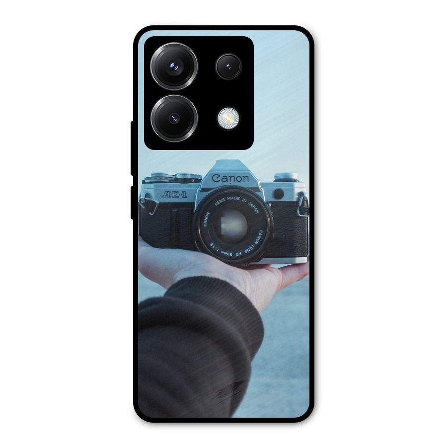 Camera in Hand Metal Back Case for Poco X6