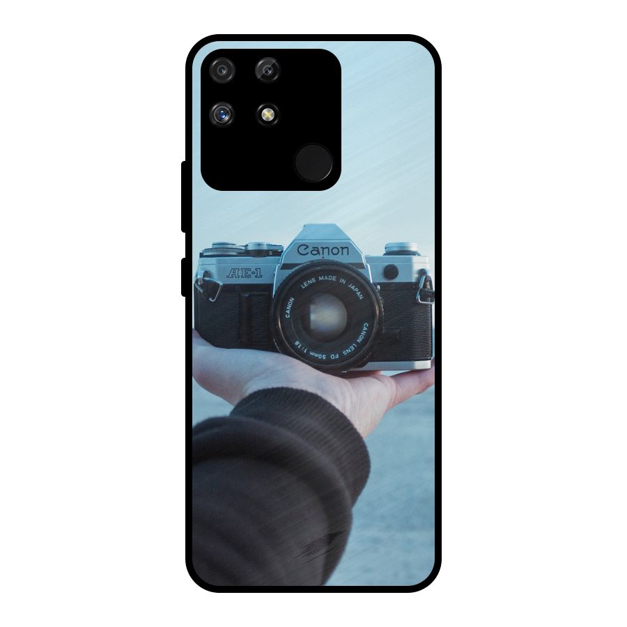 Camera in Hand Metal Back Case for Realme Narzo 50A