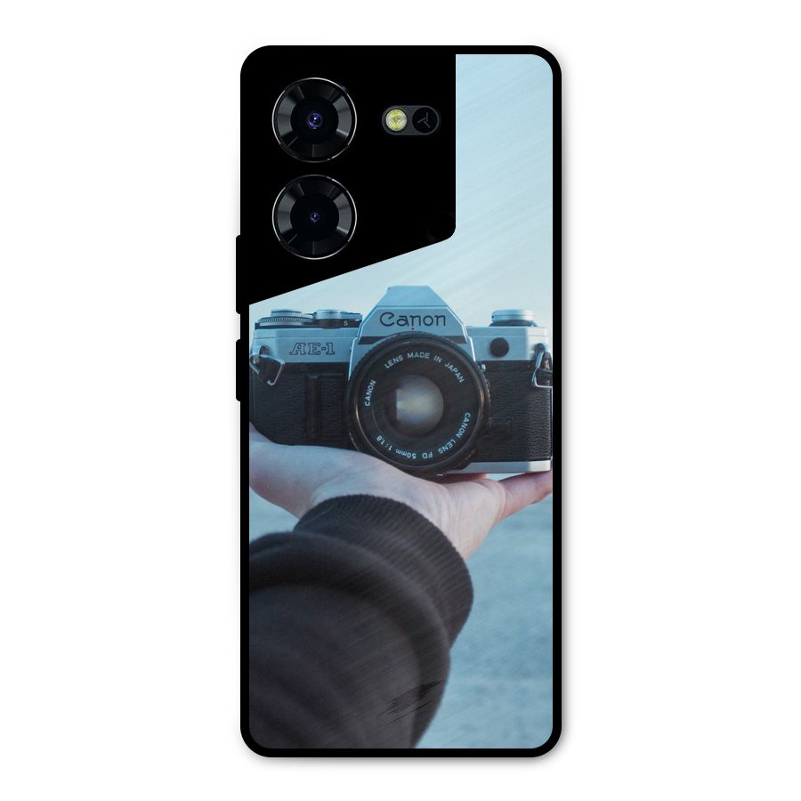 Camera in Hand Metal Back Case for Tecno Pova 5 Pro 5G