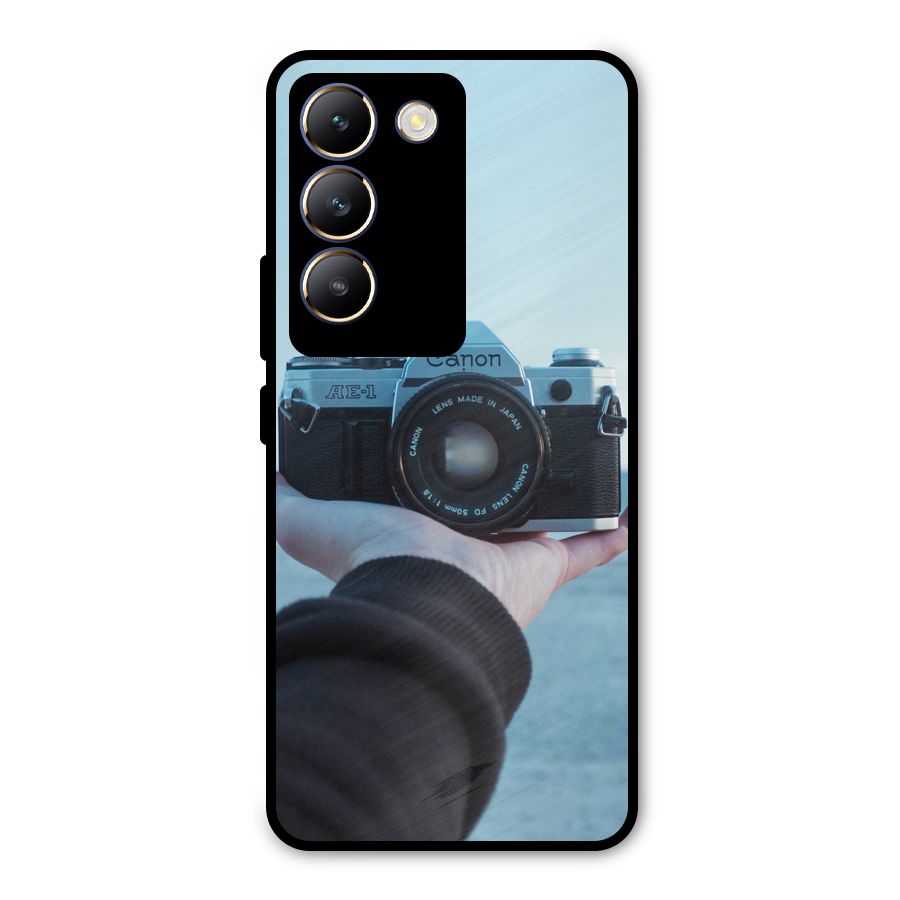 Camera in Hand Metal Back Case for Vivo T3 5G