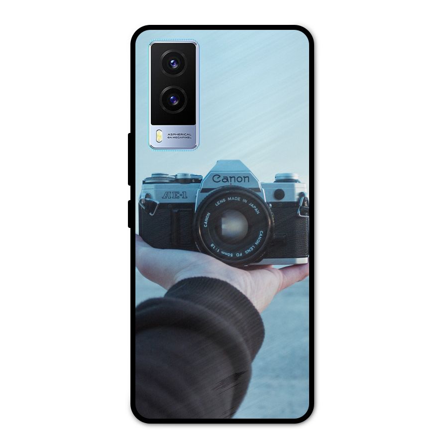 Camera in Hand Metal Back Case for Vivo V21e 5G
