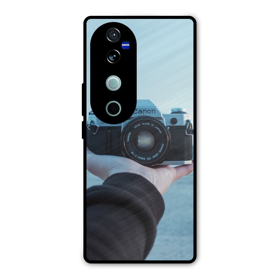 Camera in Hand Metal Back Case for Vivo V40 Pro