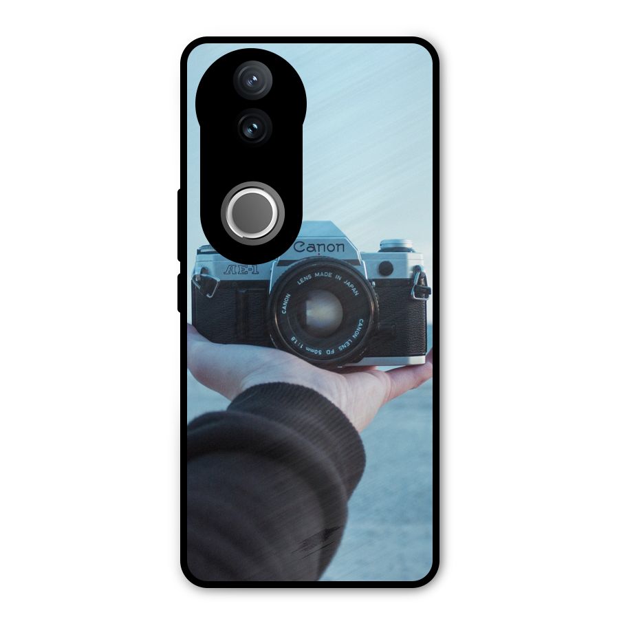 Camera in Hand Metal Back Case for Vivo V50e
